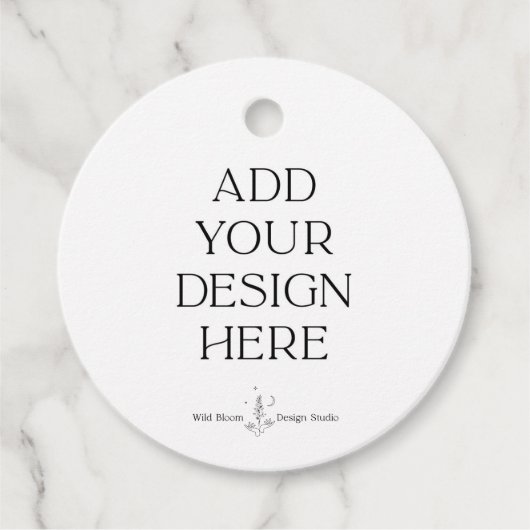 Shower Bedankingskaartjes | Gedrukte Cirkelkaartje Bedankjes Labels (Voorkant)