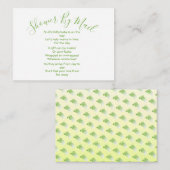 Shower by Mail Baby Gender Neutral Yellow Green Informatiekaartje (Voorkant / Achterkant)