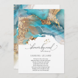 Shower by Mail Blauwgroen en Gold Marked Alcohol I Kaart