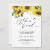 Shower by Mail Elegant Chic Sunflower Eucalyptus Kaart (Voorkant)