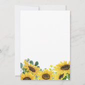 Shower by Mail Elegant Chic Sunflower Eucalyptus Kaart (Achterkant)