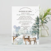 Shower by Mail Forest Boy Country Deer Baby shower Kaart (Staand voorkant)