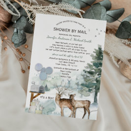 Shower by Mail Forest Boy Country Deer Baby shower Kaart