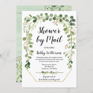 Shower by Mail Greenery Baby shower Invitation Kaart