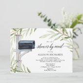 Shower by mail greenery Gold gender-neutrale baby Kaart (Staand voorkant)