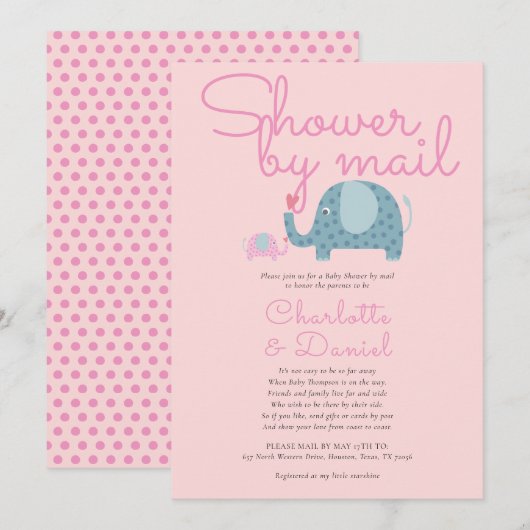 Shower by Mail Long Distance Sprinkle Kaart (Voorkant / Achterkant)