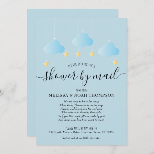 Shower by Mail Long Distance Sprinkle Kaart (Voorkant / Achterkant)