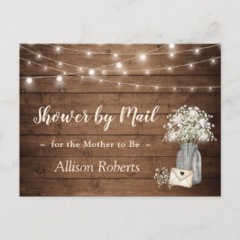 Shower by Mail Rustic Baby's Breath String Lights Briefkaart