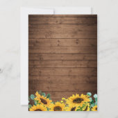 Shower by Mail Rustic Lights Sunflower Eucalyptus Kaart (Achterkant)