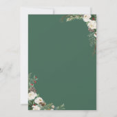 Shower by Mail Script Rustic Winter Floral Leaves Kaart (Achterkant)