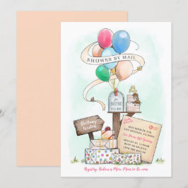 Shower by Mail Virtual Baby shower Balloon Mailbox Kaart