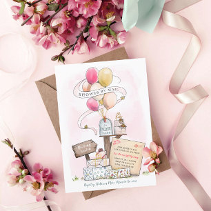 Shower by Mail Virtual Baby shower Balloon Mailbox Kaart