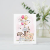 Shower by Mail Virtual Baby shower Balloon Mailbox Uitnodiging Briefkaart (Staand voorkant)