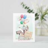 Shower by Mail Virtual Baby shower Balloon Mailbox Uitnodiging Briefkaart (Staand voorkant)