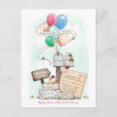 Shower by Mail Virtual Vrijgezellenfeest Mailbox Uitnodiging Briefkaart (Voorkant)