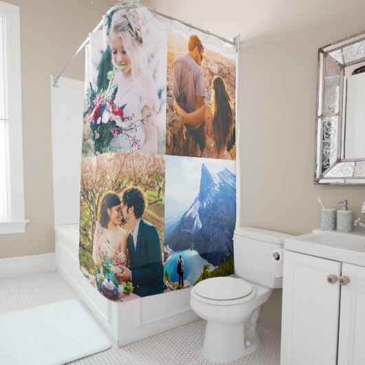 Shower Curtain 4 Fotorand afdrukken Douchegordijn (In situ)
