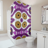Shower Curtain African Print fabric Etnische bloem Douchegordijn (In situ)