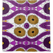 Shower Curtain African Print fabric Etnische bloem Douchegordijn (Voorkant)
