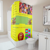 Shower Curtain Alphabet Douchegordijn (In situ)