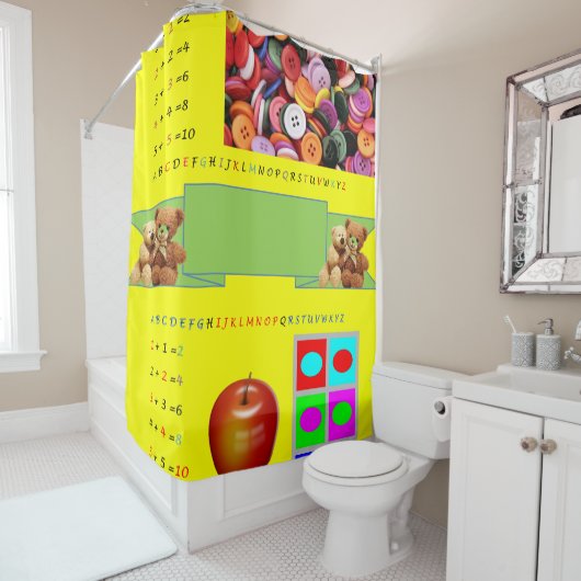 Shower Curtain Alphabet Douchegordijn (In situ)