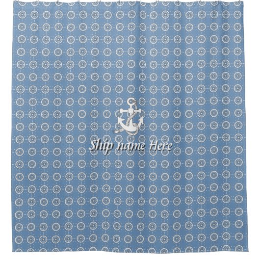 Shower Curtain - Anchor met verzendnaam Douchegordijn (Voorkant)