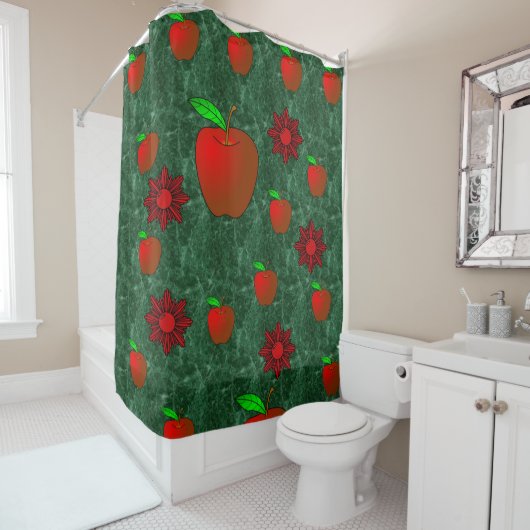 Shower Curtain Apples Douchegordijn (In situ)