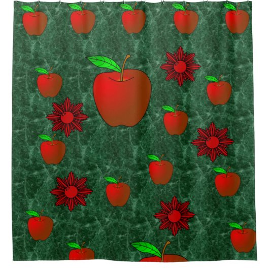 Shower Curtain Apples Douchegordijn (Voorkant)