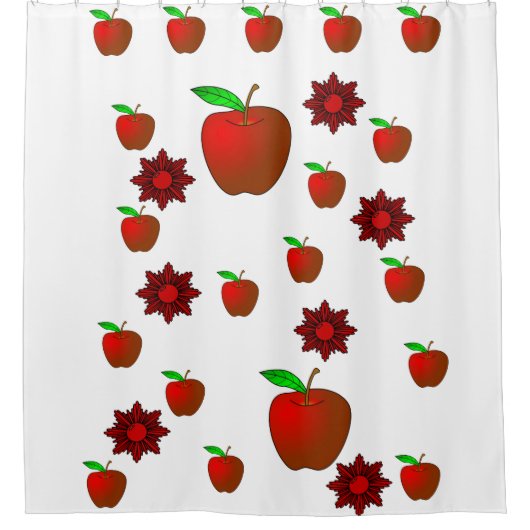 Shower Curtain Apples Douchegordijn (Voorkant)