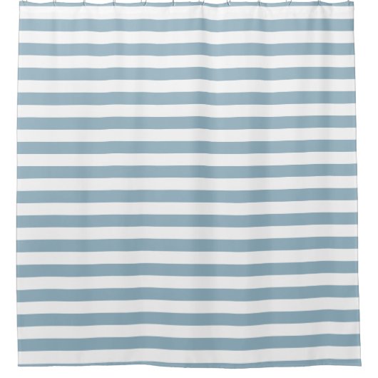 Shower Curtain - Aquamarine Blue Summer Stripes Douchegordijn (Voorkant)