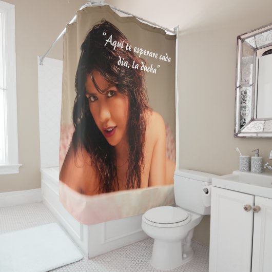 Shower Curtain / Aquí te espero cada día, la ducha Douchegordijn (In situ)