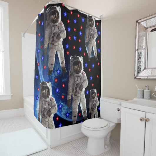 Shower Curtain Astronaut Douchegordijn (In situ)
