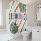 Shower Curtain Aztec Stripe Douchegordijn (In situ)