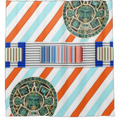 Shower Curtain Aztec Stripe Douchegordijn (Voorkant)