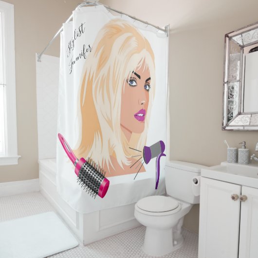 Shower Curtain Beauty Salon Hair Douchegordijn (In situ)