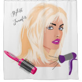 Shower Curtain Beauty Salon Hair Douchegordijn (Voorkant)