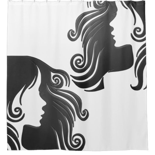 Shower Curtain Beauty Salon Hair Douchegordijn (Voorkant)