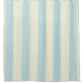 Shower Curtain Beige Blue Stripe Douchegordijn (Voorkant)