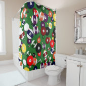 Shower Curtain - Billiards Douchegordijn (In situ)