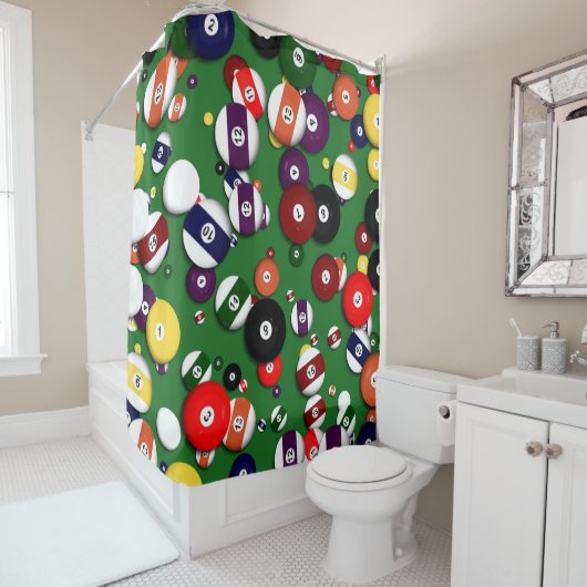 Shower Curtain - Billiards Douchegordijn (In situ)