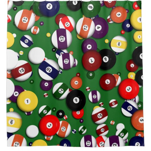 Shower Curtain - Billiards Douchegordijn (Voorkant)