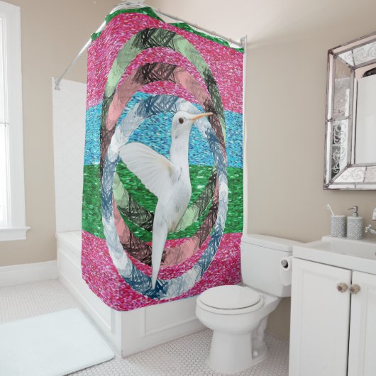 Shower Curtain Bird Douchegordijn (In situ)