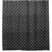 Shower Curtain Black en White Circles Douchegordijn (Voorkant)