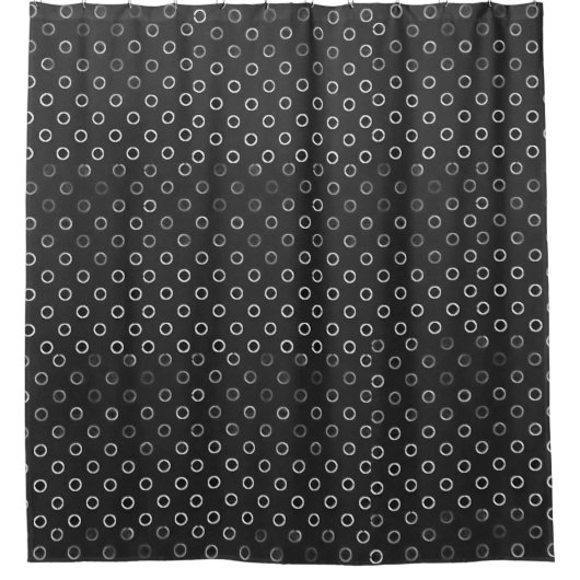 Shower Curtain Black en White Circles Douchegordijn (Voorkant)