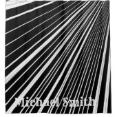 Shower Curtain Black en White Stripe Douchegordijn (Voorkant)