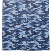 Shower Curtain Blue Army Douchegordijn (Voorkant)