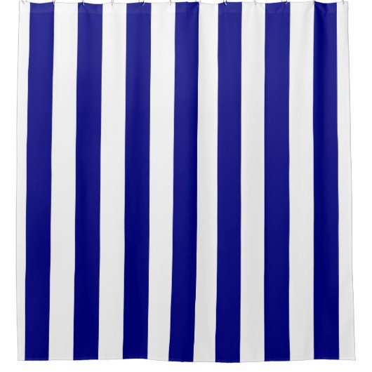 Shower Curtain Blue en White Stripes Douchegordijn (Voorkant)