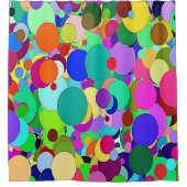 Shower Curtain Bright kleurrijke cirkels Douchegordijn (Voorkant)
