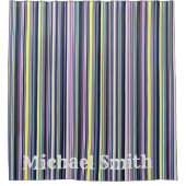 Shower Curtain Brown Stripe Douchegordijn (Voorkant)