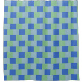 Shower curtain, checkered, colorful, design douchegordijn (Voorkant)