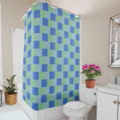 Shower curtain, checkered, colorful, design douchegordijn